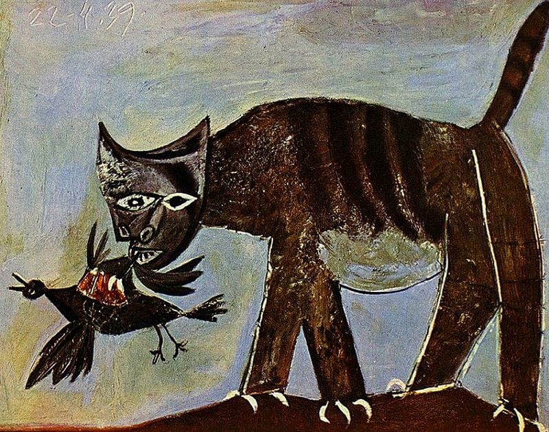 Cat Catching a Bird, 1939 by Picasso