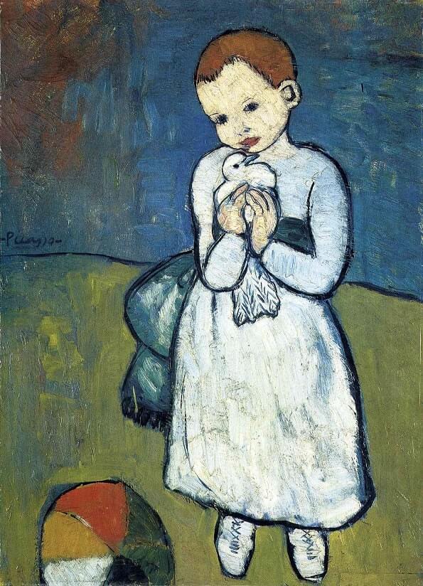 Child with a Dove, 1901 by Pablo Picasso