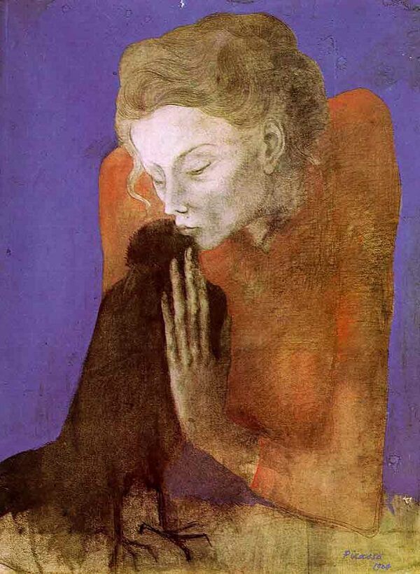 Woman with a Crow, 1904 by Picasso