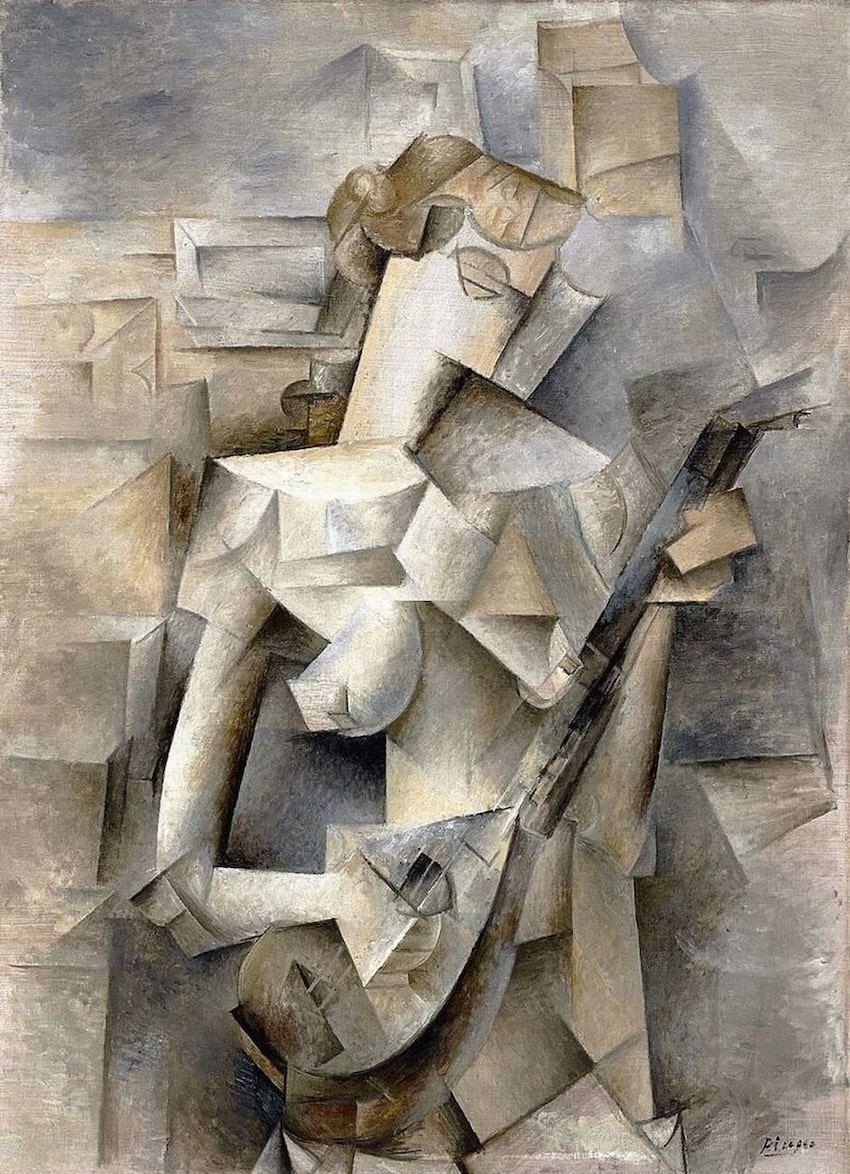 Picasso Girl with Mandolin - cubism art project ks3