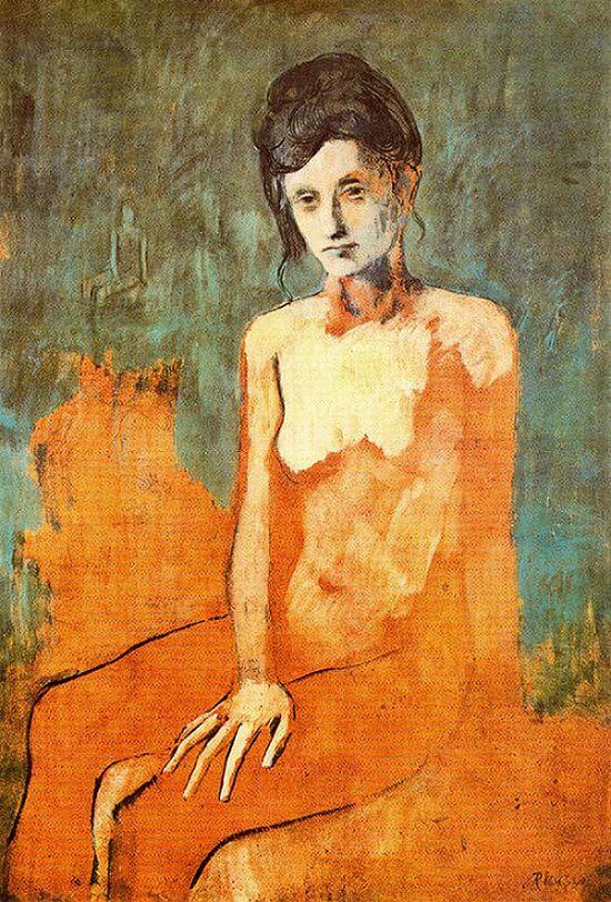 Seated Femal Nude by Pablo Picasso