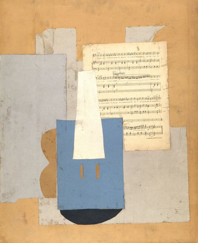 Violin and Sheet Music, 1912 by Pablo Picasso