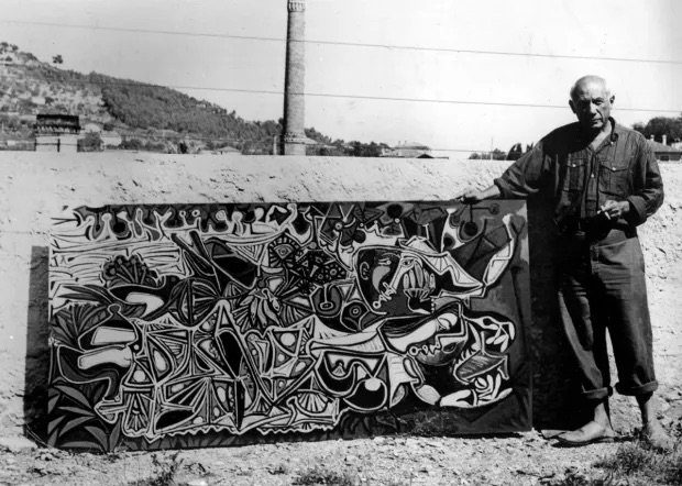 Photo of Young Ladies on the Banks of the Seine with Picasso